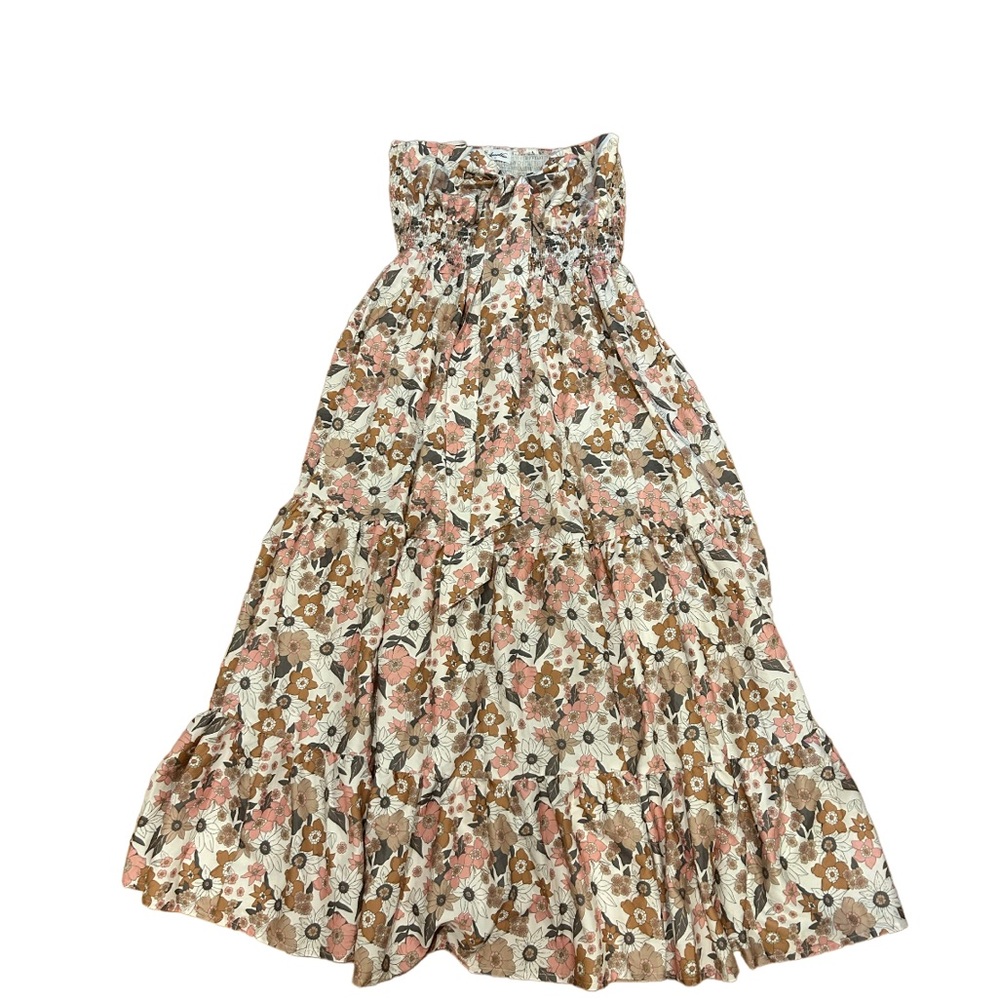 Strapless Floral Maxi Dress Size L